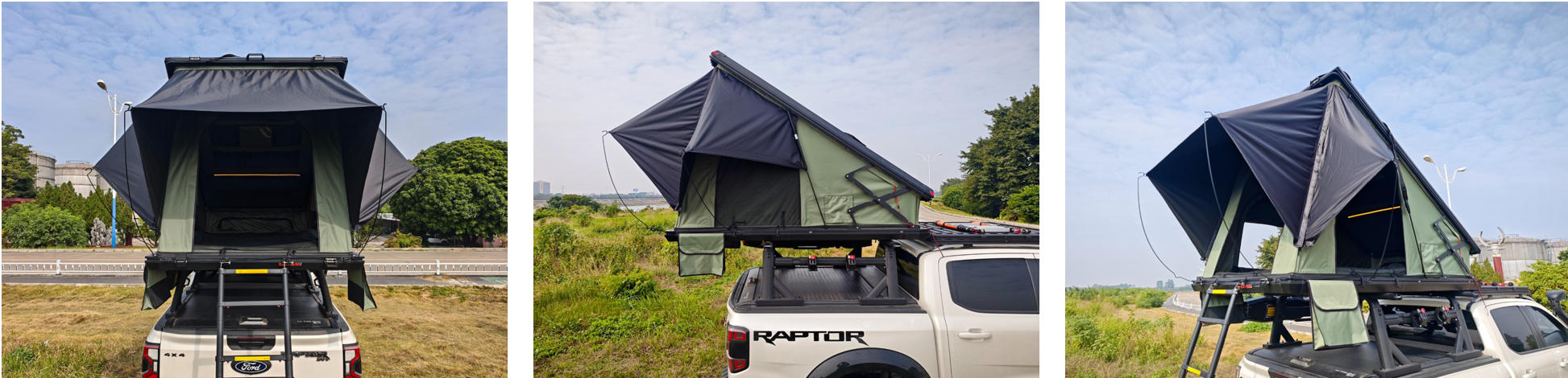 WP6009-2 premium X-Lift hard-shell clamshell roof tent final design