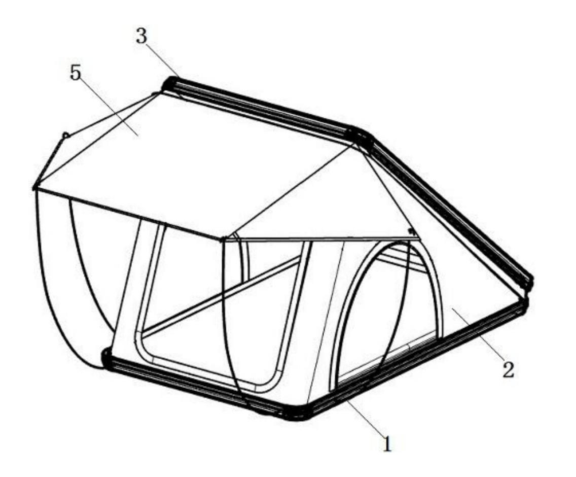 WAYPARK patented roof tent wind and waterproof structure