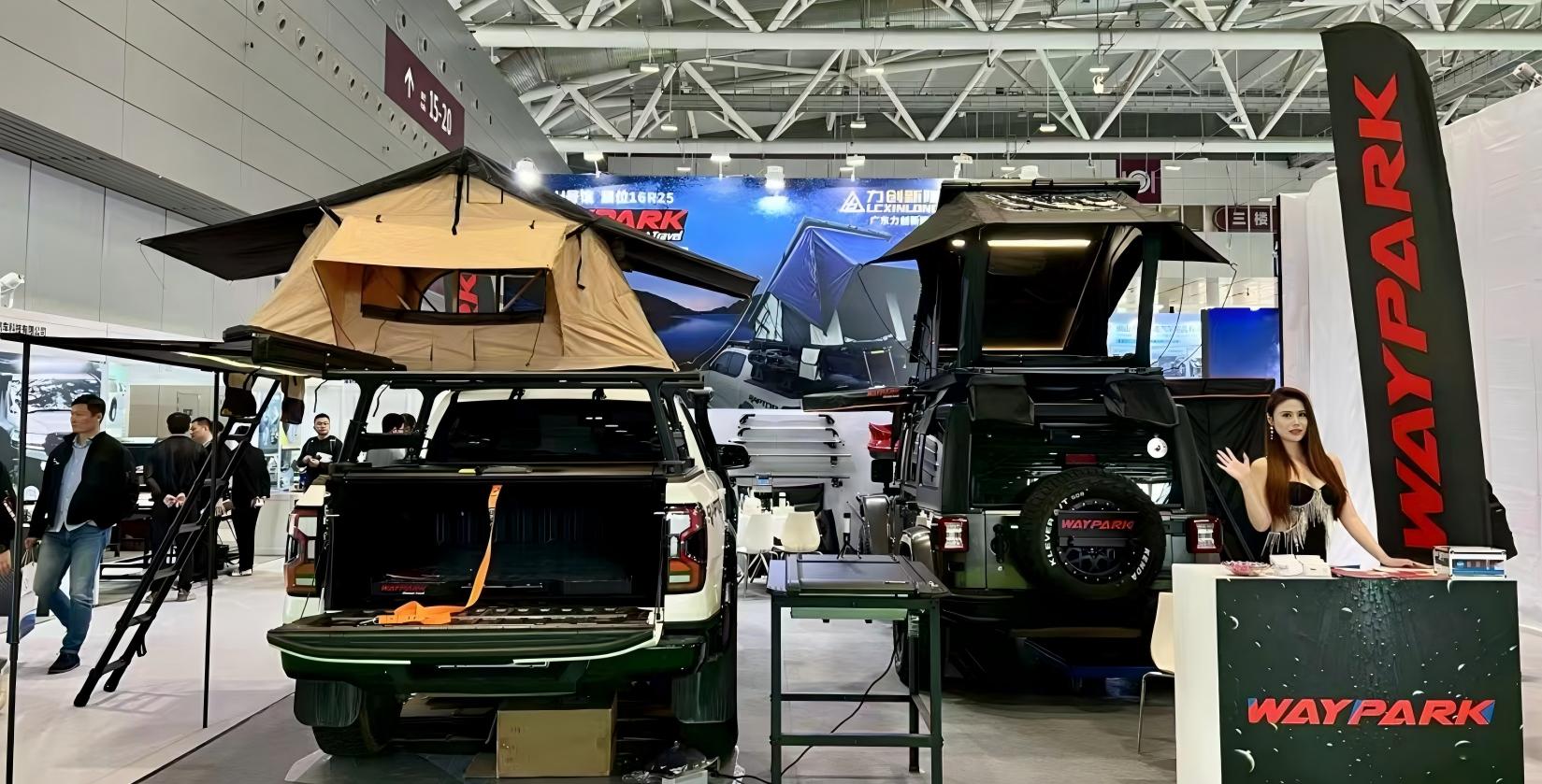 WAYPARK roof tent display for outdoor industry buyers