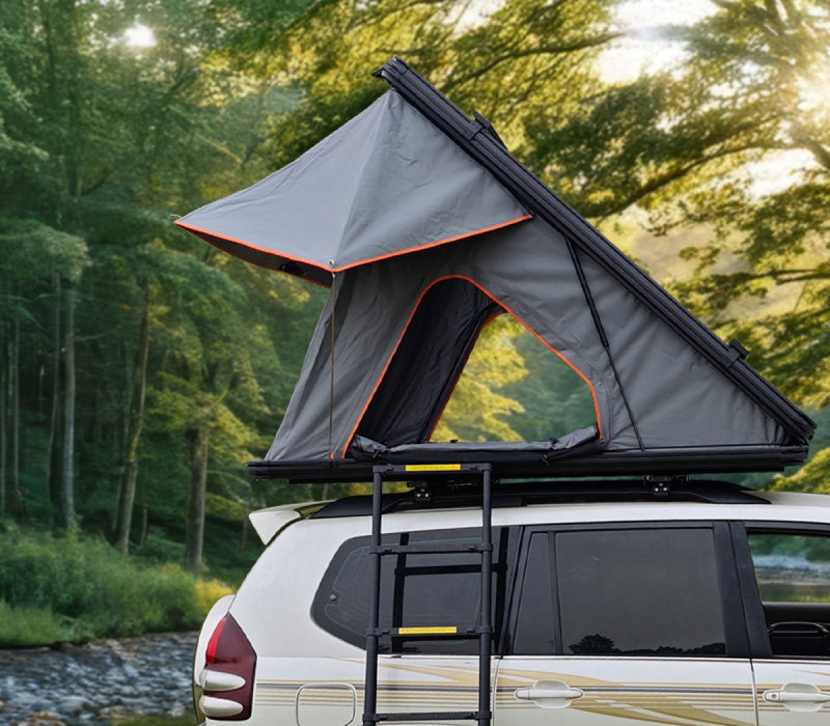 2025 NEW Ultralight Aluminum Alloy Triangle Outdoor 4x4 Truck SUV Pickup Car Tent 2-3 Person Roof Tops Tents for Camping WP6003