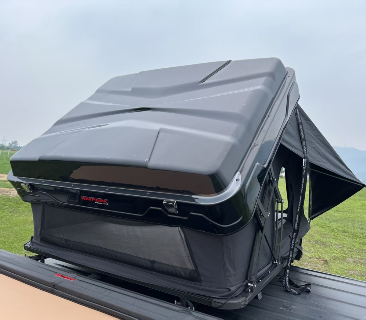 Custom Car Roof Top Tent Outdoor Side Folding Camping Truck Rooftop Tent for SUV Pickup Trailer With ABS Hard Shell Cover WP6019