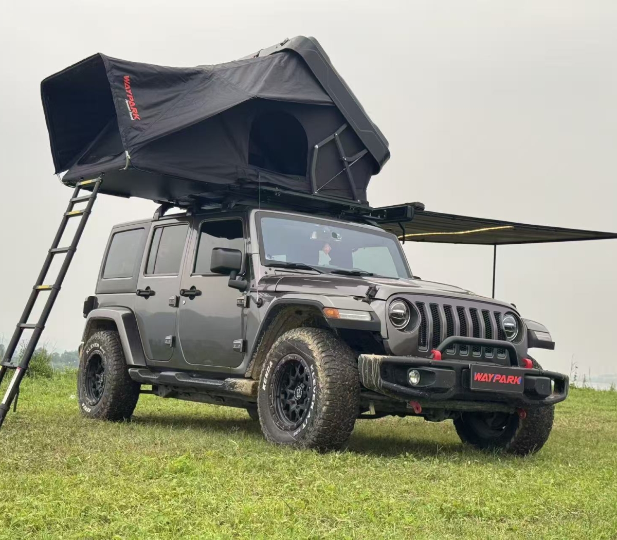 Custom Car Roof Top Tent Outdoor Side Folding Camping Truck Rooftop Tent for SUV Pickup Trailer With ABS Hard Shell Cover WP6019